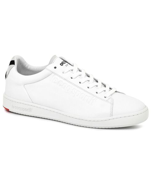 Sneakers en Cuir Blazon Sport Made in France blanc/noir